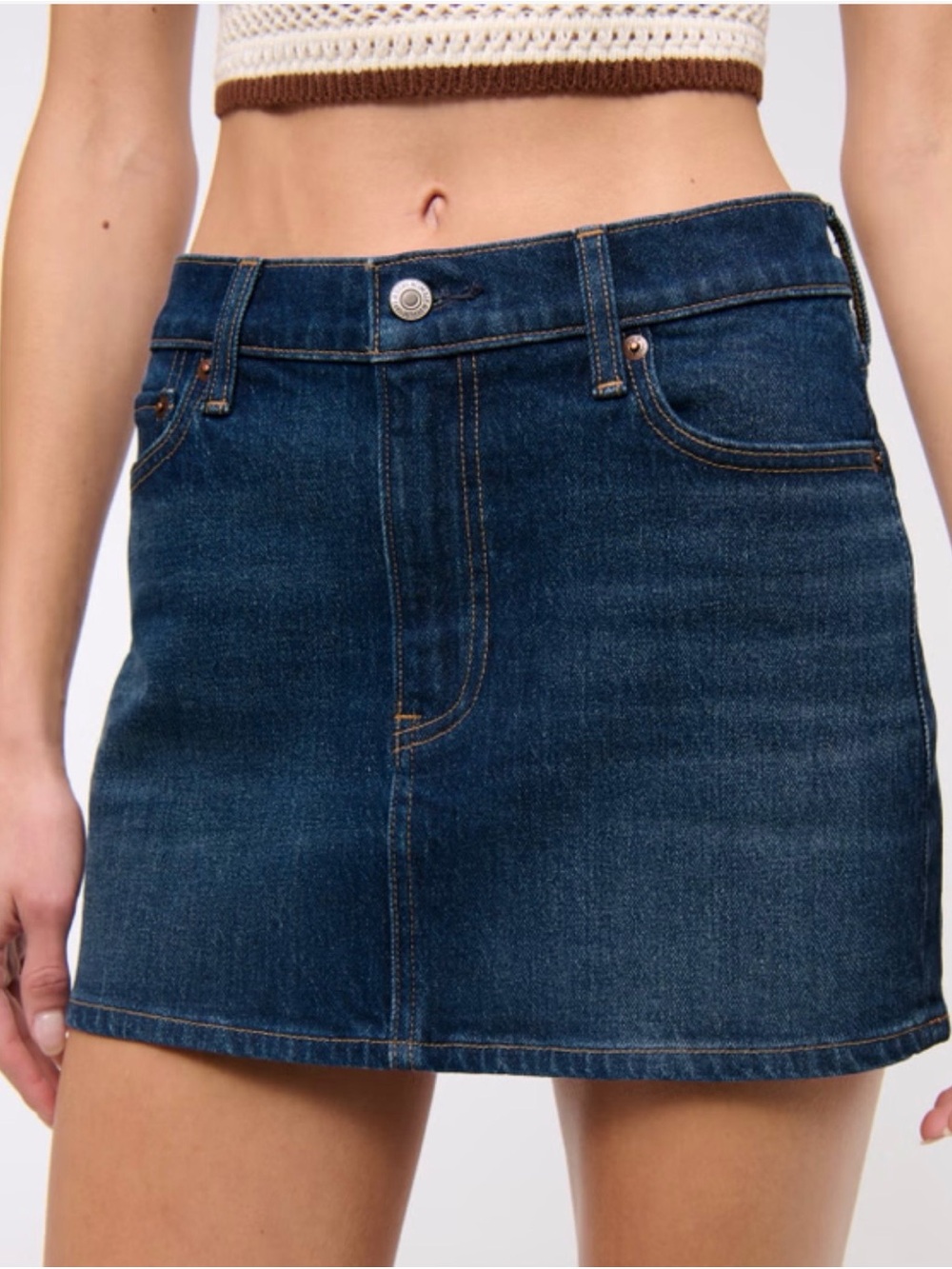 Abercrombie & Fitch Mid Rise Denim Mini Skirt (NWT)